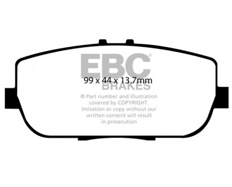 Brake Pad Set, disc brake Greenstuff DP21775 EBC, Image 4