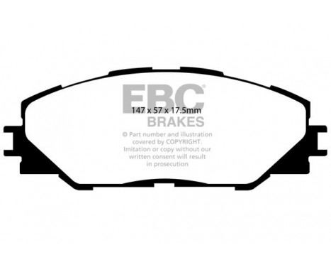 Brake Pad Set, disc brake Greenstuff DP21792 EBC, Image 4