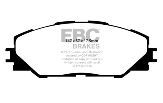 Brake Pad Set, disc brake Greenstuff DP21792 EBC, Image 4