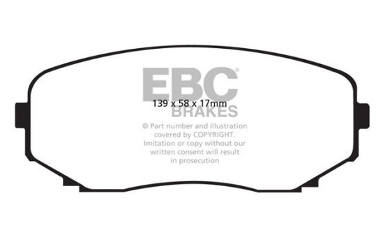 Brake Pad Set, disc brake Greenstuff DP21794 EBC, Image 4