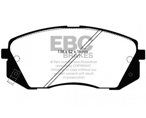 Brake Pad Set, disc brake Greenstuff DP21809 EBC, Image 4
