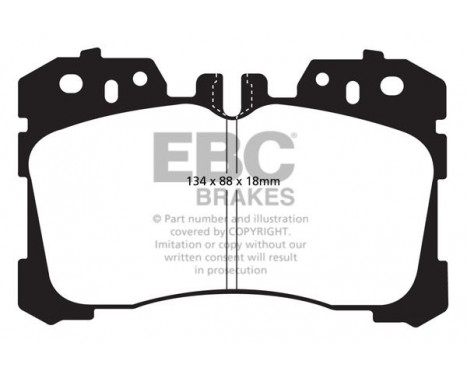 Brake Pad Set, disc brake Greenstuff DP21811 EBC, Image 4