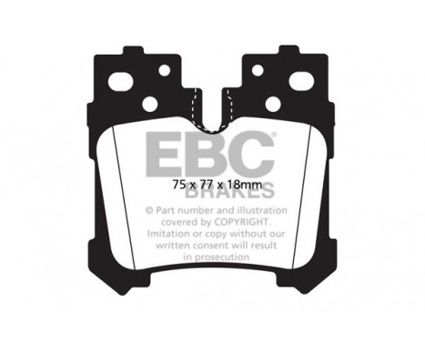 Brake Pad Set, disc brake Greenstuff DP21812 EBC, Image 4