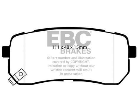 Brake Pad Set, disc brake Greenstuff DP21814 EBC, Image 4