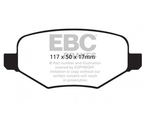 Brake Pad Set, disc brake Greenstuff DP21826 EBC, Image 4