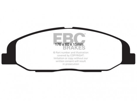 Brake Pad Set, disc brake Greenstuff DP21827 EBC, Image 4