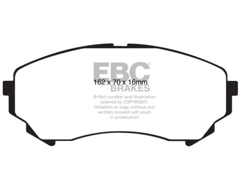 Brake Pad Set, disc brake Greenstuff DP21828 EBC, Image 4