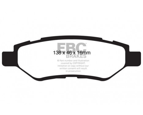 Brake Pad Set, disc brake Greenstuff DP21829 EBC, Image 4