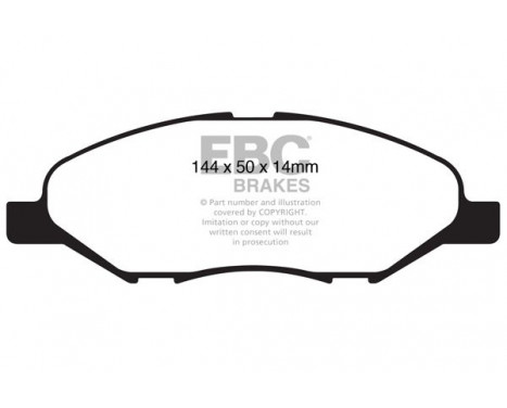 Brake Pad Set, disc brake Greenstuff DP21832 EBC, Image 4