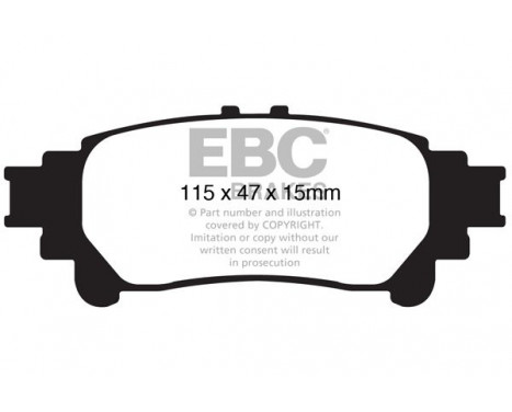 Brake Pad Set, disc brake Greenstuff DP21850 EBC, Image 4