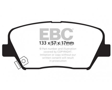 Brake Pad Set, disc brake Greenstuff DP21863 EBC, Image 4