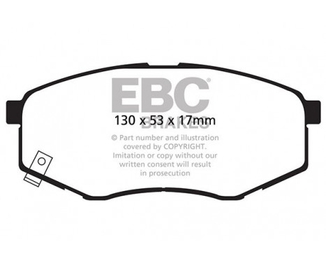 Brake Pad Set, disc brake Greenstuff DP21866 EBC, Image 4
