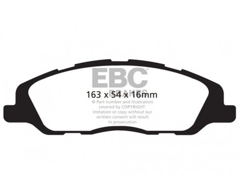 Brake Pad Set, disc brake Greenstuff DP21868 EBC, Image 4