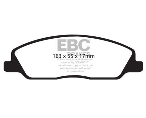 Brake Pad Set, disc brake Greenstuff DP21869 EBC, Image 4