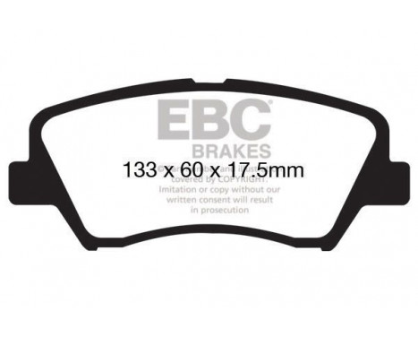 Brake Pad Set, disc brake Greenstuff DP21874 EBC, Image 4