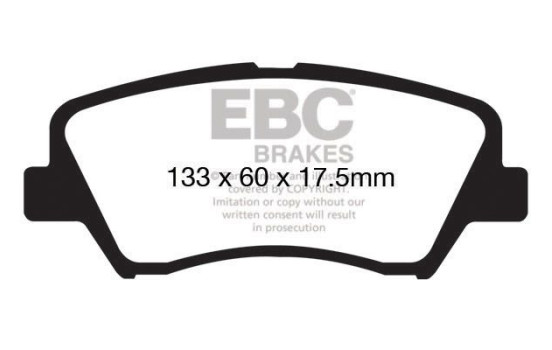 Brake Pad Set, disc brake Greenstuff DP21874 EBC, Image 4
