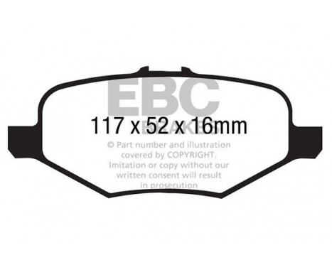 Brake Pad Set, disc brake Greenstuff DP21887 EBC, Image 4