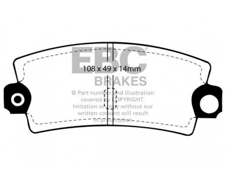 Brake Pad Set, disc brake Greenstuff DP2189 EBC, Image 4