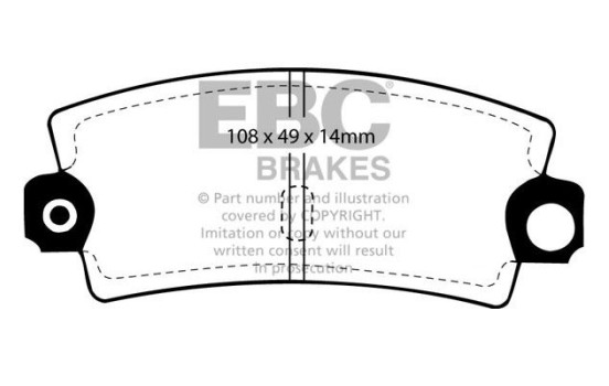 Brake Pad Set, disc brake Greenstuff DP2189 EBC, Image 4