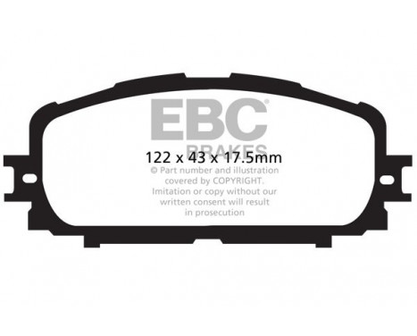 Brake Pad Set, disc brake Greenstuff DP21897 EBC, Image 4