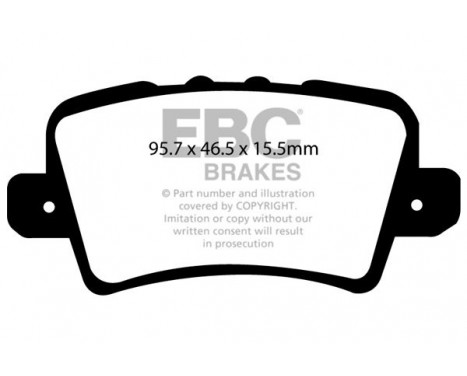 Brake Pad Set, disc brake Greenstuff DP21902 EBC, Image 4