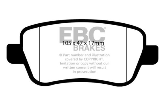 Brake Pad Set, disc brake Greenstuff DP21910 EBC, Image 4