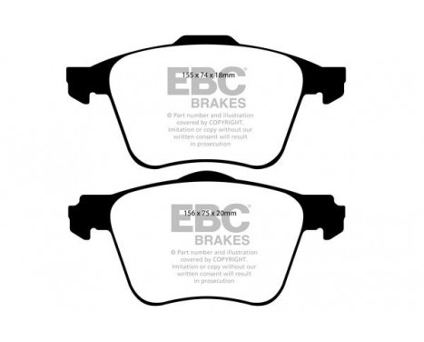 Brake Pad Set, disc brake Greenstuff DP21914 EBC, Image 4