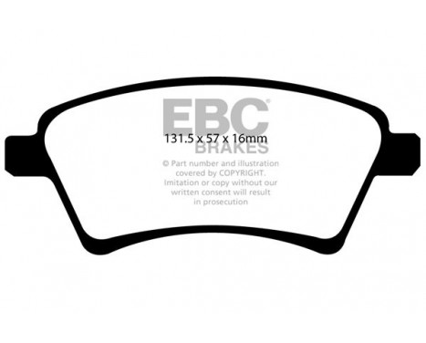 Brake Pad Set, disc brake Greenstuff DP21925 EBC, Image 4