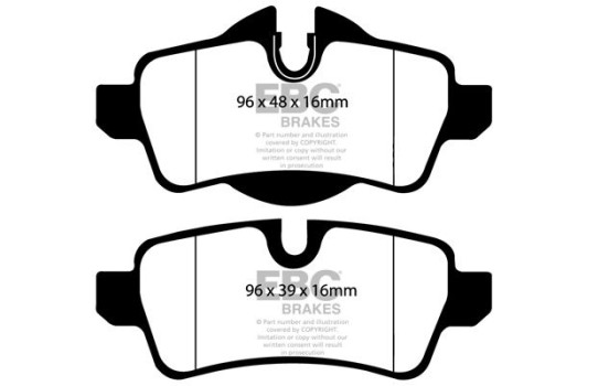 Brake Pad Set, disc brake Greenstuff DP21931 EBC, Image 4