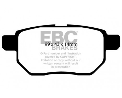 Brake Pad Set, disc brake Greenstuff DP21947 EBC, Image 4