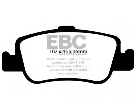 Brake Pad Set, disc brake Greenstuff DP21949 EBC, Image 4