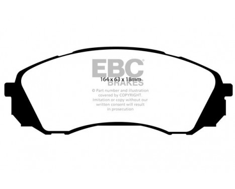 Brake Pad Set, disc brake Greenstuff DP21953 EBC, Image 4 Brake Pad Set, disc brake Greenstuff DP21953 EBC, Image 4