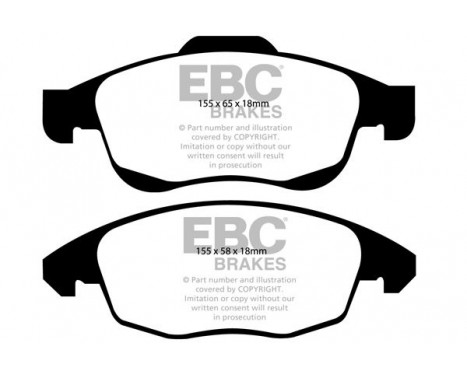 Brake Pad Set, disc brake Greenstuff DP21959 EBC, Image 4