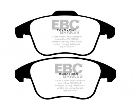 Brake Pad Set, disc brake Greenstuff DP21960 EBC, Image 4