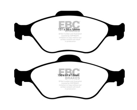 Brake Pad Set, disc brake Greenstuff DP21972 EBC, Image 6