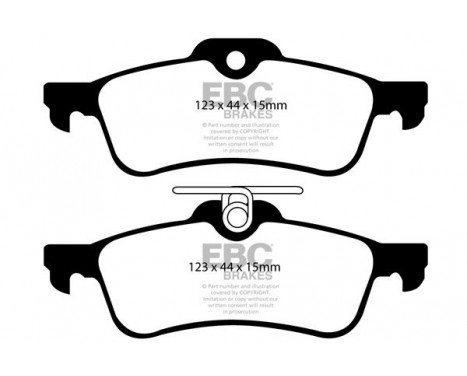 Brake Pad Set, disc brake Greenstuff DP21973 EBC, Image 4