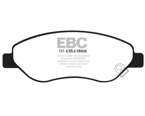 Brake Pad Set, disc brake Greenstuff DP21981 EBC, Image 4