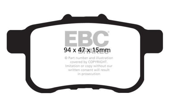 Brake Pad Set, disc brake Greenstuff DP21987 EBC, Image 4