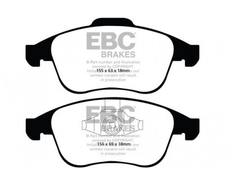 Brake Pad Set, disc brake Greenstuff DP21992 EBC, Image 4