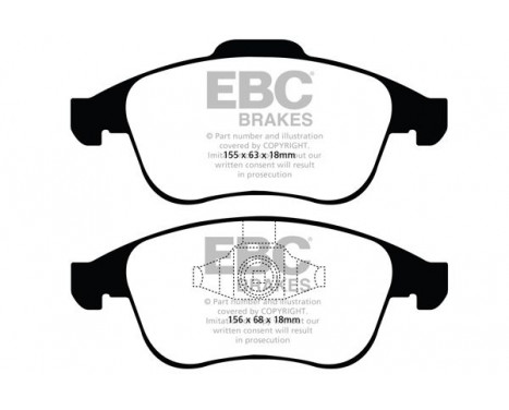 Brake Pad Set, disc brake Greenstuff DP21993 EBC, Image 4