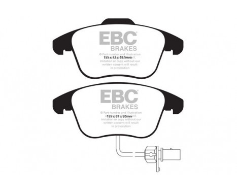 Brake Pad Set, disc brake Greenstuff DP21998 EBC, Image 4