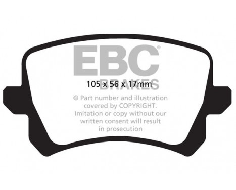 Brake Pad Set, disc brake Greenstuff DP22004 EBC, Image 4