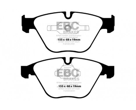 Brake Pad Set, disc brake Greenstuff DP22006 EBC, Image 4