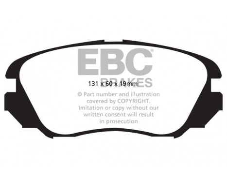 Brake Pad Set, disc brake Greenstuff DP22013 EBC, Image 4