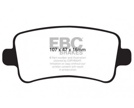 Brake Pad Set, disc brake Greenstuff DP22016 EBC, Image 4