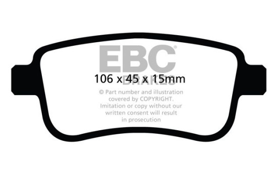Brake Pad Set, disc brake Greenstuff DP22025 EBC, Image 4