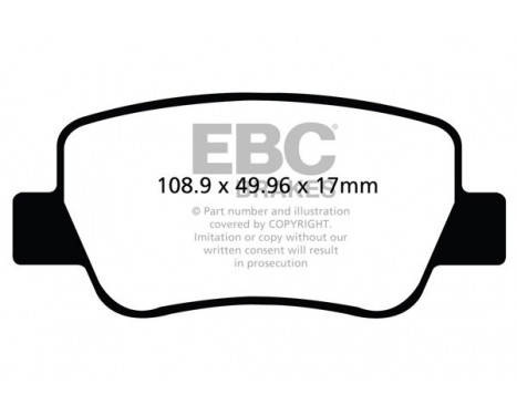 Brake Pad Set, disc brake Greenstuff DP22027 EBC, Image 4