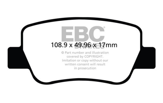 Brake Pad Set, disc brake Greenstuff DP22027 EBC, Image 4