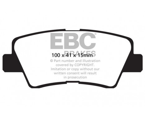Brake Pad Set, disc brake Greenstuff DP22031 EBC, Image 4