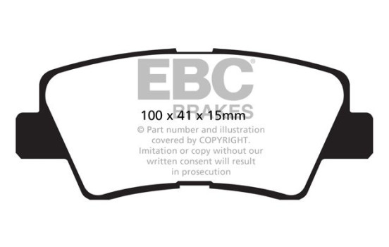 Brake Pad Set, disc brake Greenstuff DP22031 EBC, Image 4